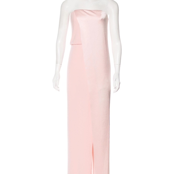 Halston Heritage Strapless Light Pink Gown size 4 - Picture 2 of 8